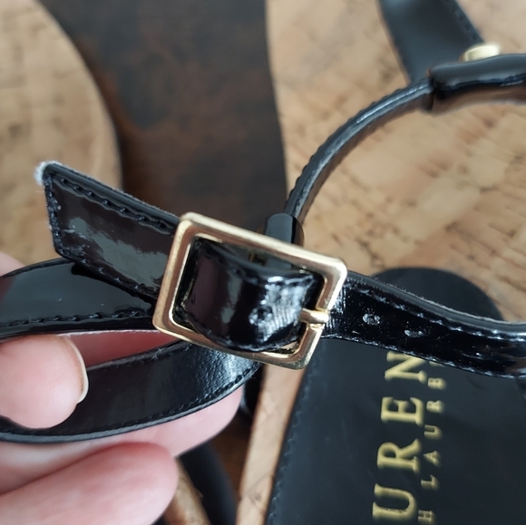 Lauren Ralph Lauren Reeta Cork Wedge Sandal 5-6 - Picture 11 of 11